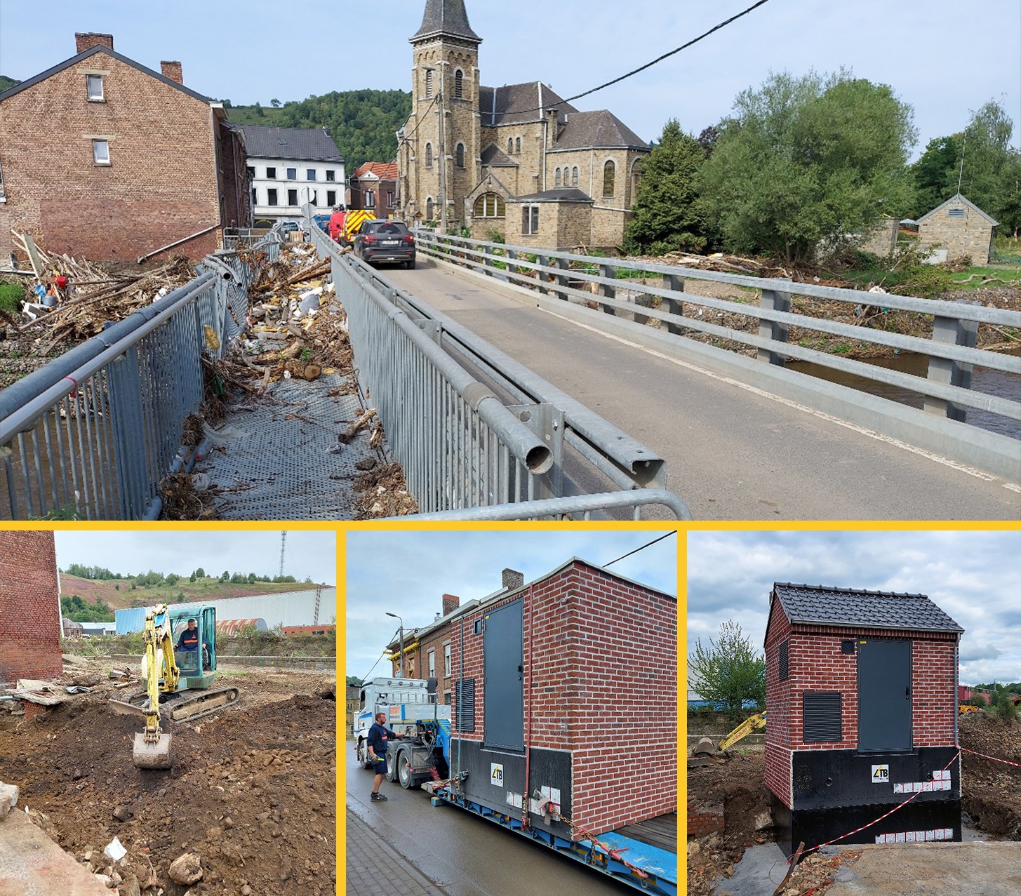 Reconstruction en Wallonie après les inondations de juillet